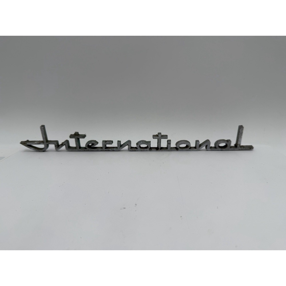 Vintage International Harvester Truck Script Emblem 12" Travelall Loadstar IH